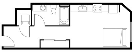 Studio B 419 floor plan